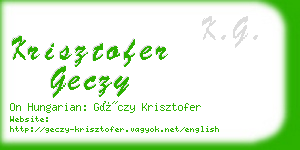 krisztofer geczy business card